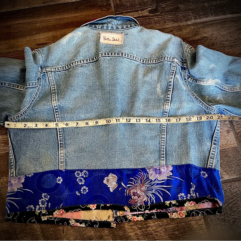 Bella Dahl Vintage Levis blue Jean Jacket silk L - Picture 6 of 8